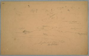 エクアドルの図面、ビュー 作： Frederic Edwin Church
